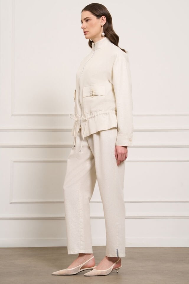 Mascara Simli Denim Pantolon Bej