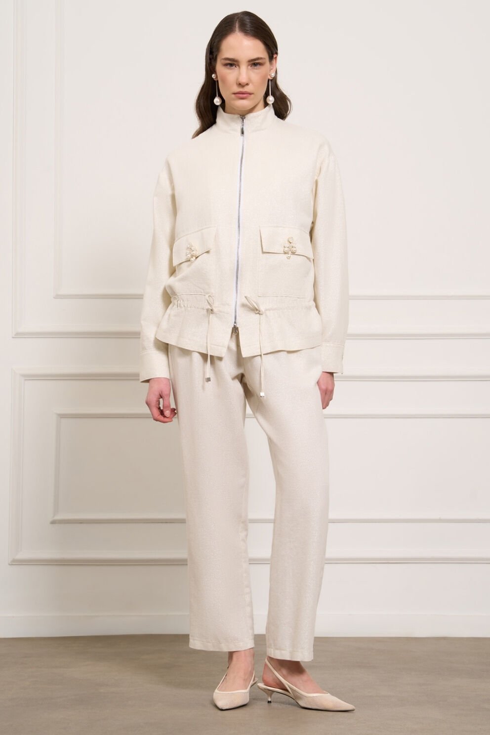 Mascara Simli Denim Pantolon Bej