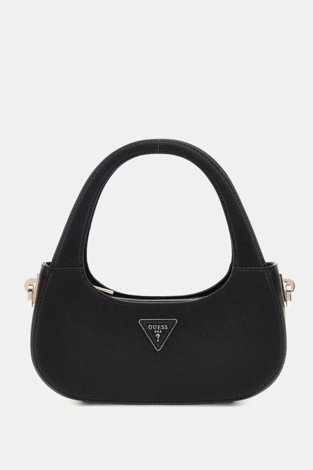Guess Eco Jazlynn Saffiano Hobo Çanta Siyah