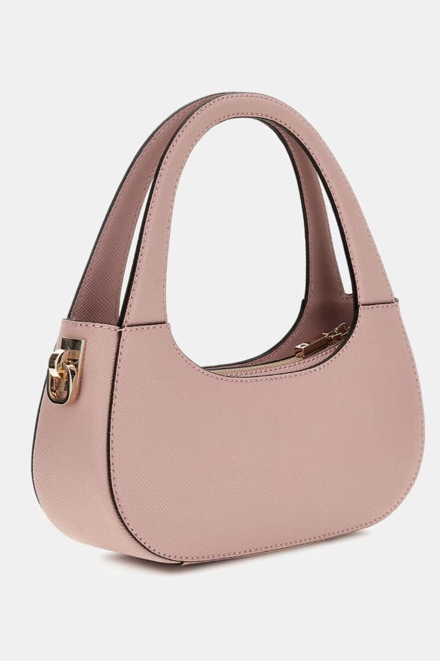 Guess Eco Jazlynn Saffiano Hobo Çanta Pembe