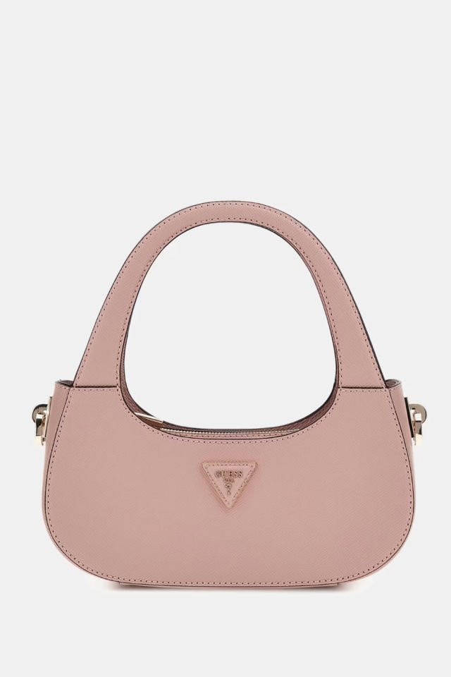 Guess Eco Jazlynn Saffiano Hobo Çanta Pembe