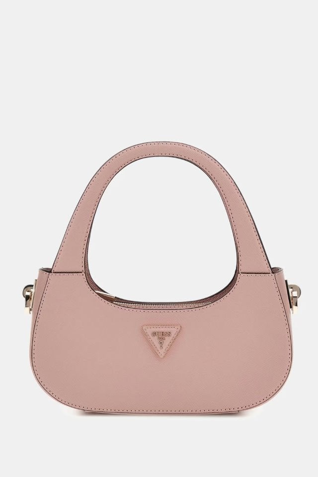 Guess Eco Jazlynn Saffiano Hobo Çanta Pembe