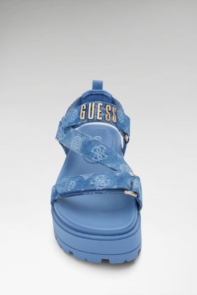 Guess Fetta Denim Sandaletler Mavi