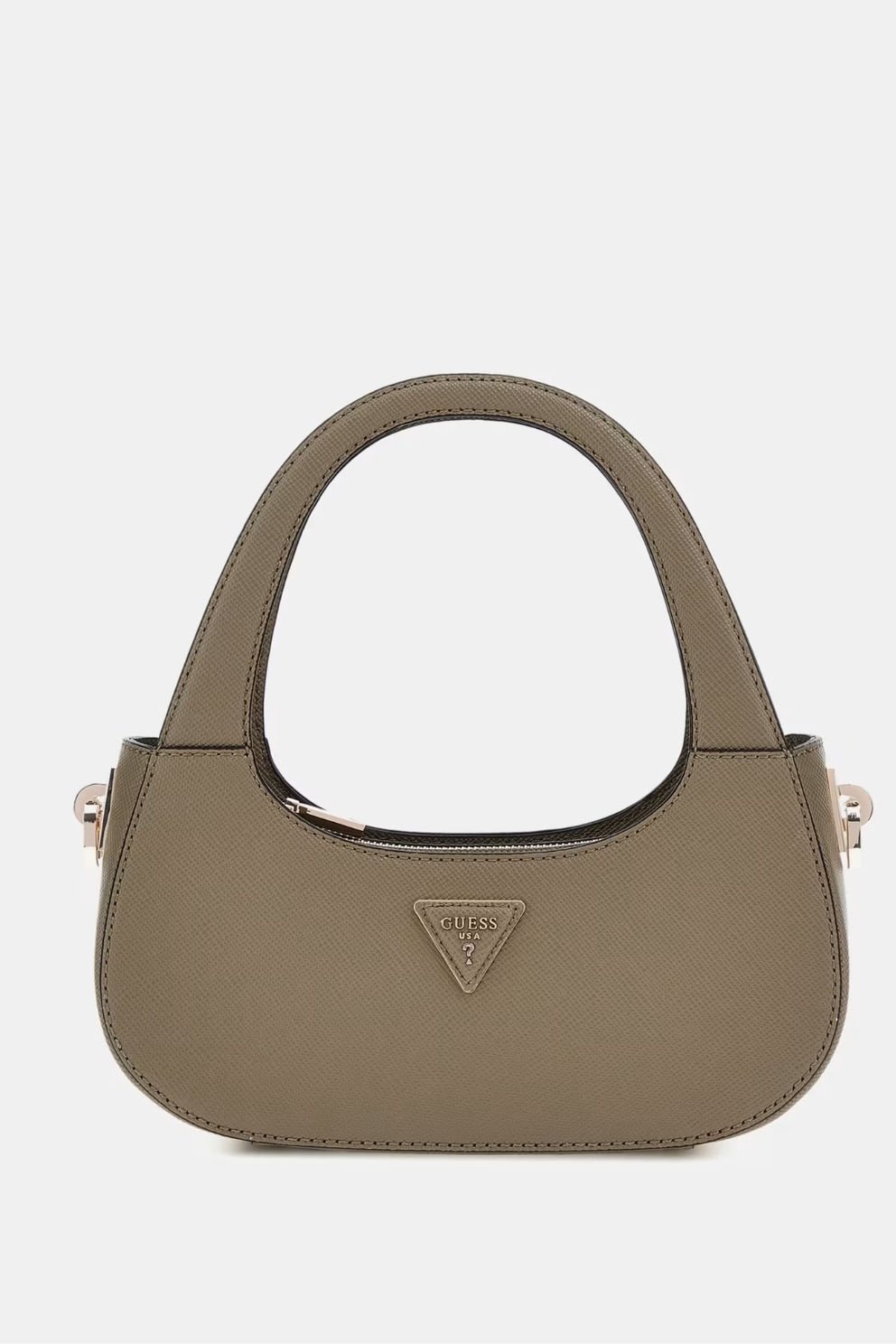 Guess Eco Jazlynn Saffiano Hobo Çanta Açık Kahverengi