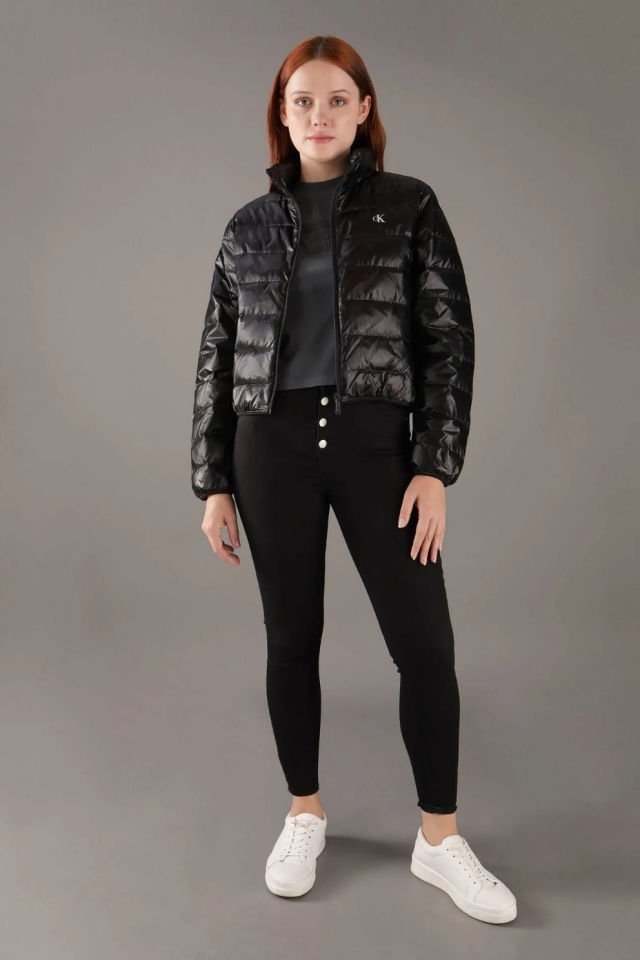 Calvin Klein Monogram Baskılı Ceket Siyah