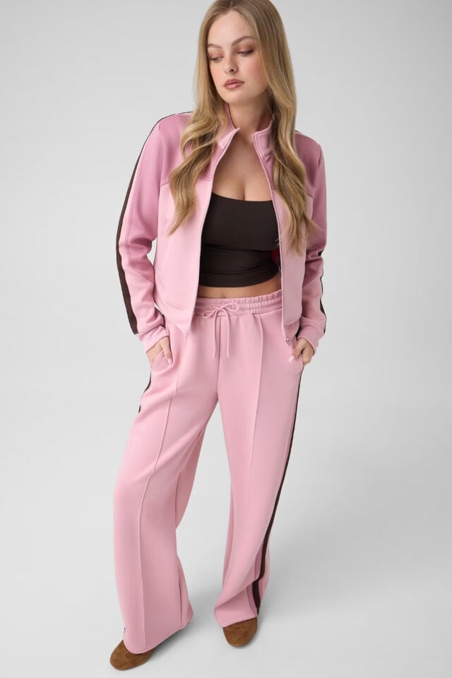 Guess Yan Bantlı Sweatshirt Pembe