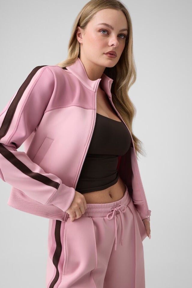 Guess Yan Bantlı Sweatshirt Pembe