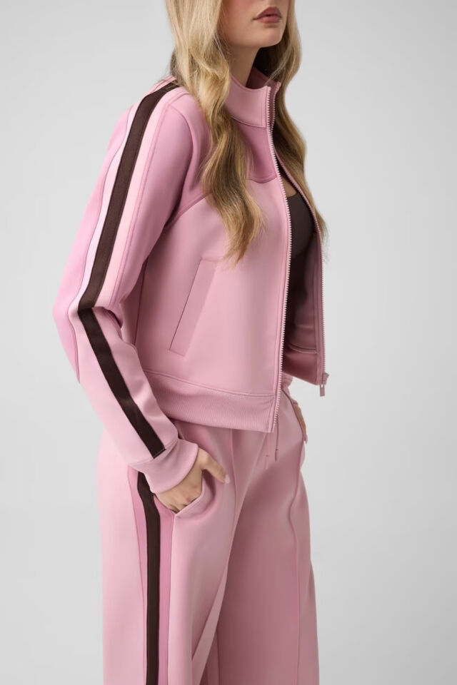 Guess Yan Bantlı Sweatshirt Pembe