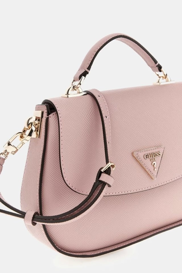 Guess Eco Jazlynn Logolu Çıkarılabilir Askılı  Bayan Çanta Pembe