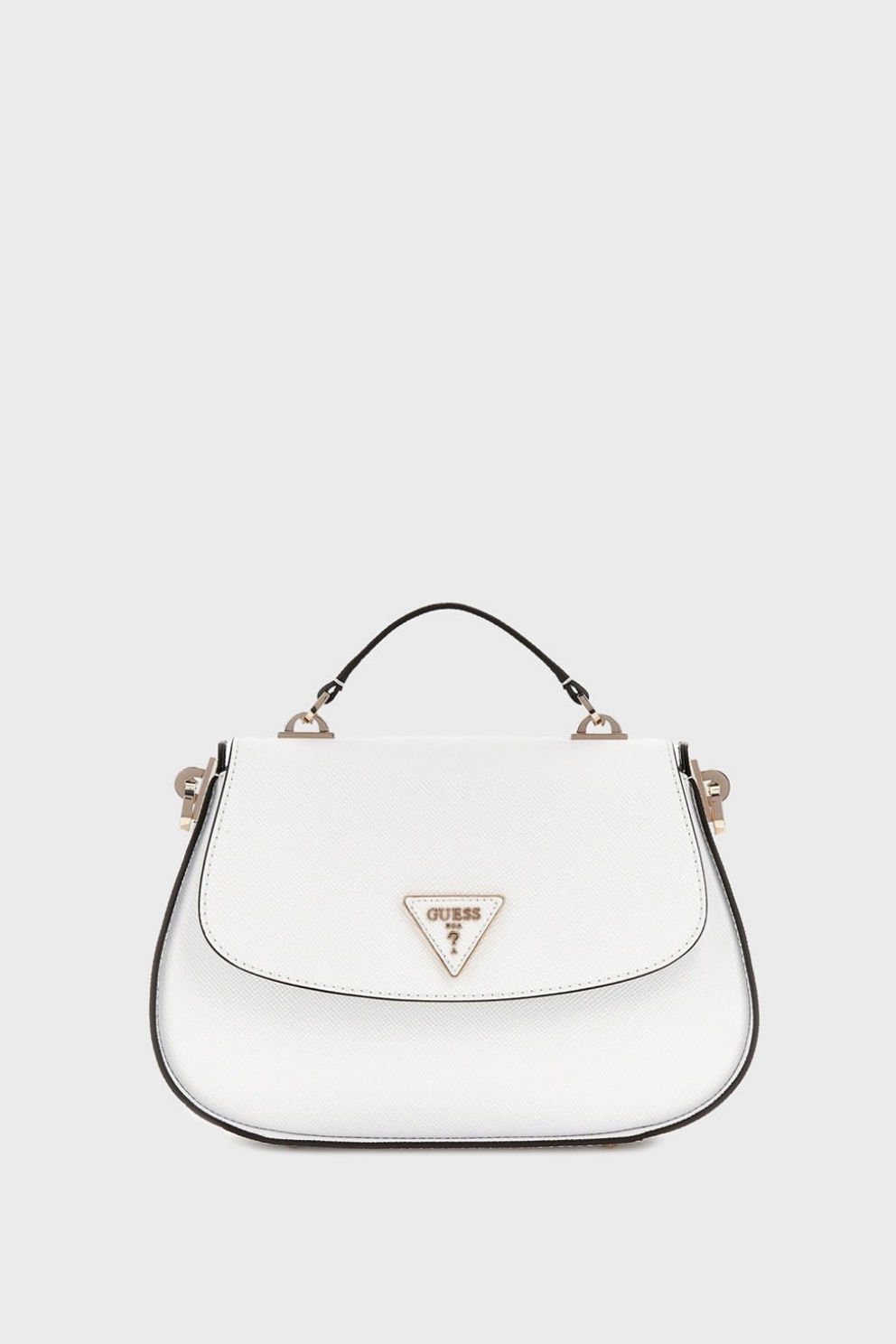 Guess Eco Jazlynn Logolu Çıkarılabilir Askılı  Bayan Çanta Beyaz