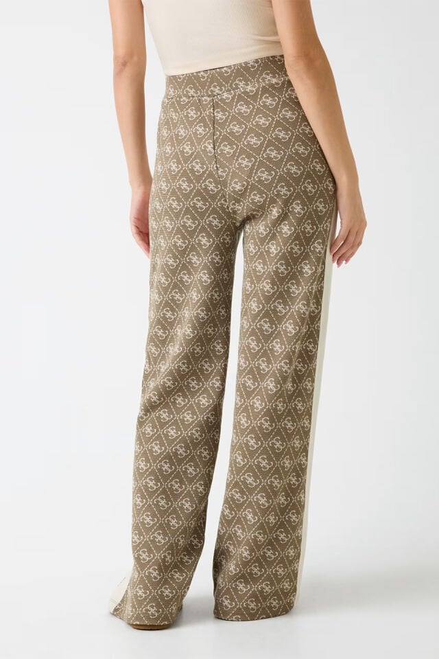 Guess İspanyol Paça Rib Eşofman Altı Kahverengi