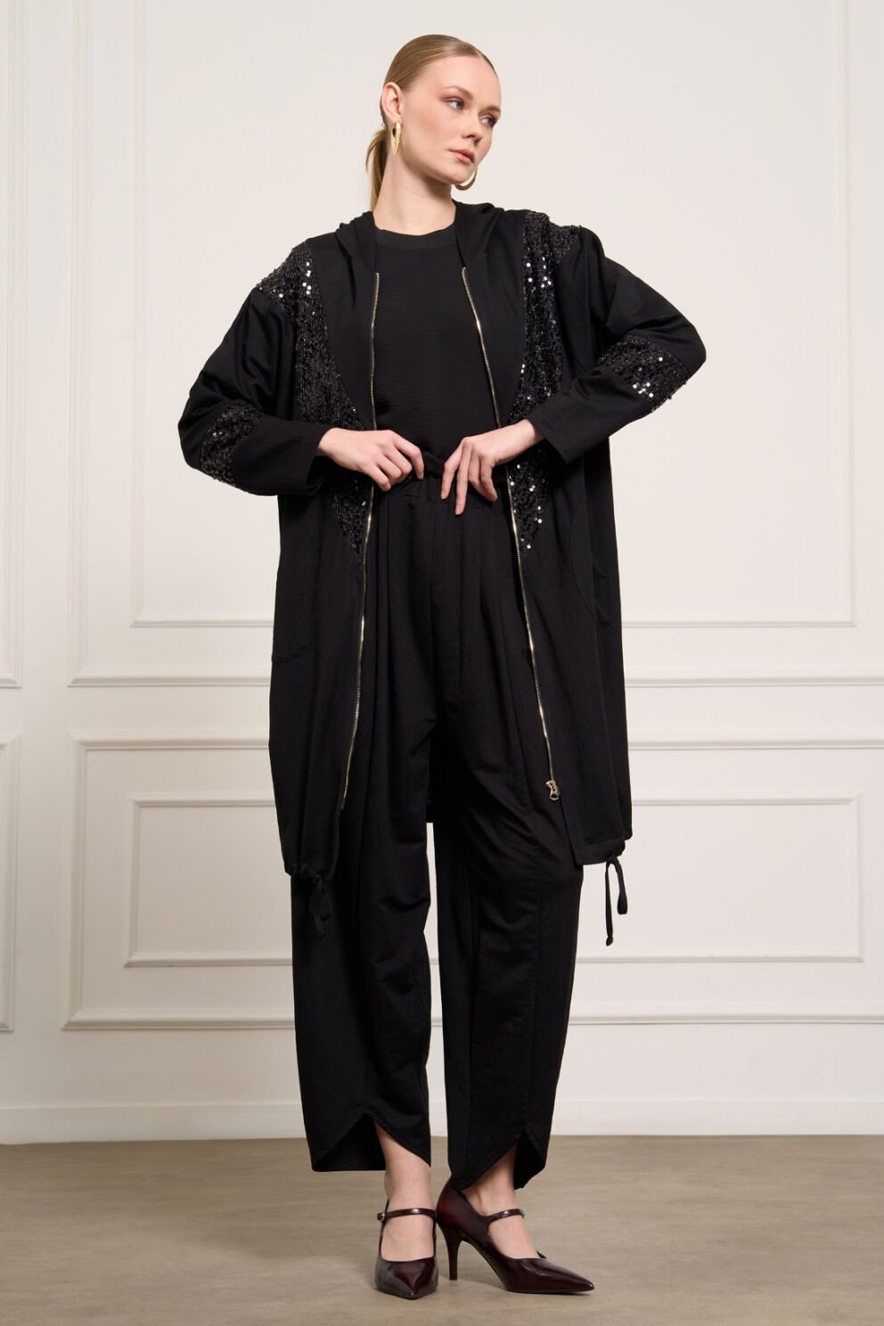 Mascara Siyah Şalvar Pantolon