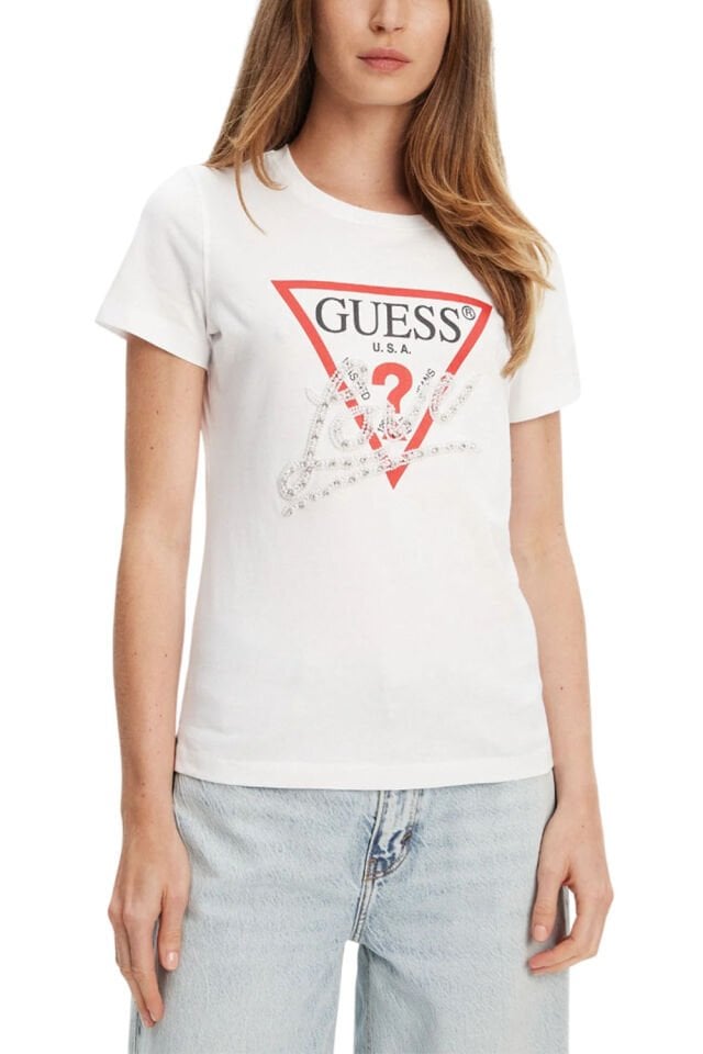 Guess Kadın Tişört Beyaz
