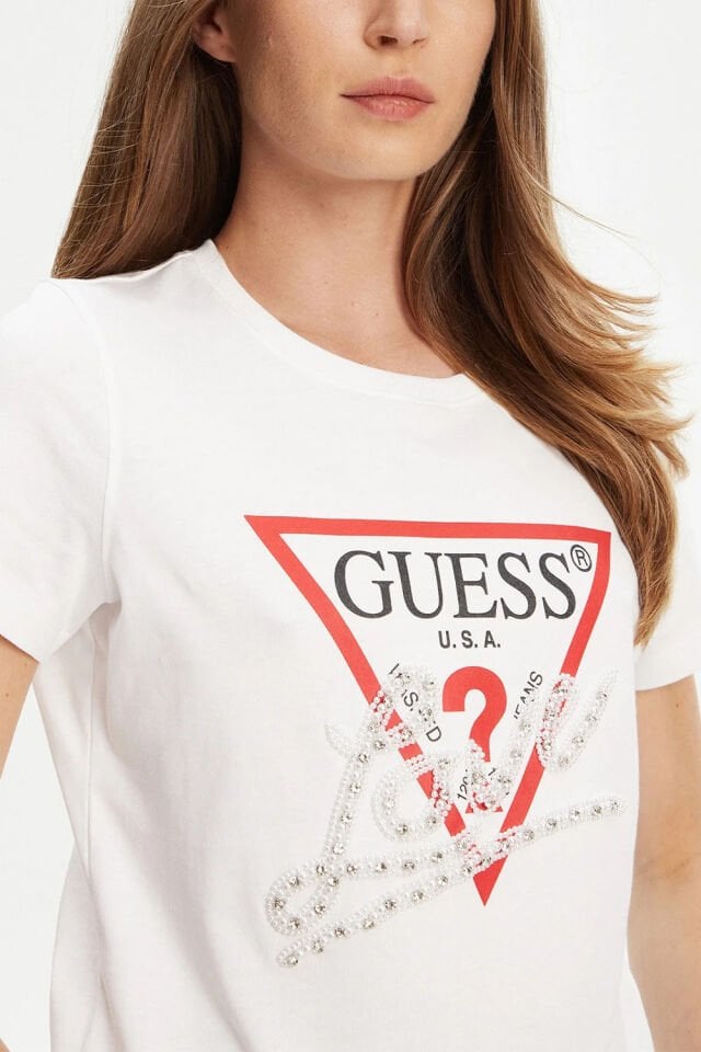 Guess Kadın Tişört Beyaz