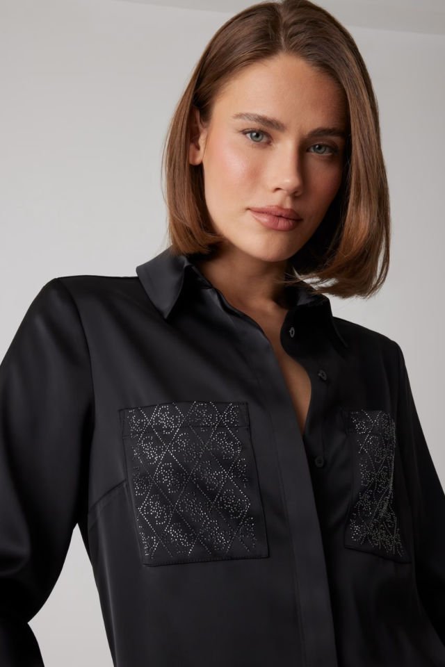 Guess Regular Fit Gömlek Siyah