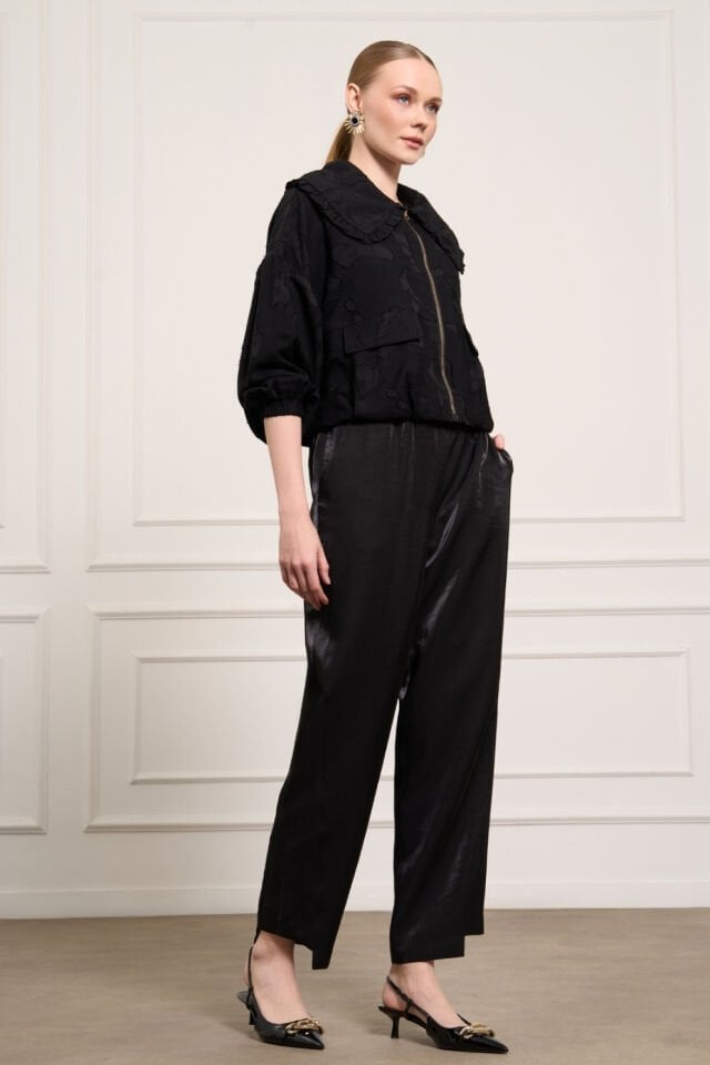 Mascara Paça Detay Siyah Pantolon