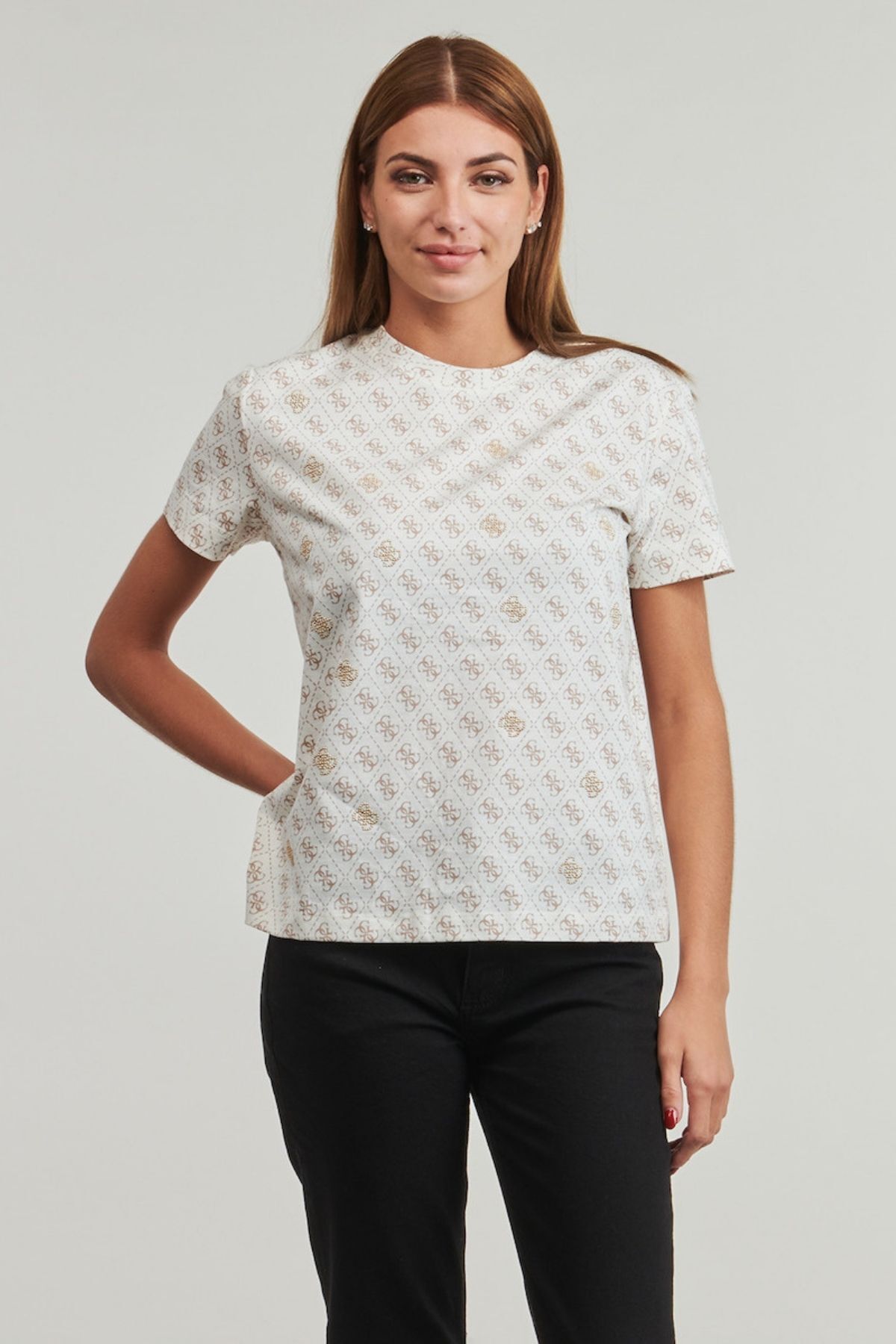 Guess Kadın T-shirt Bej