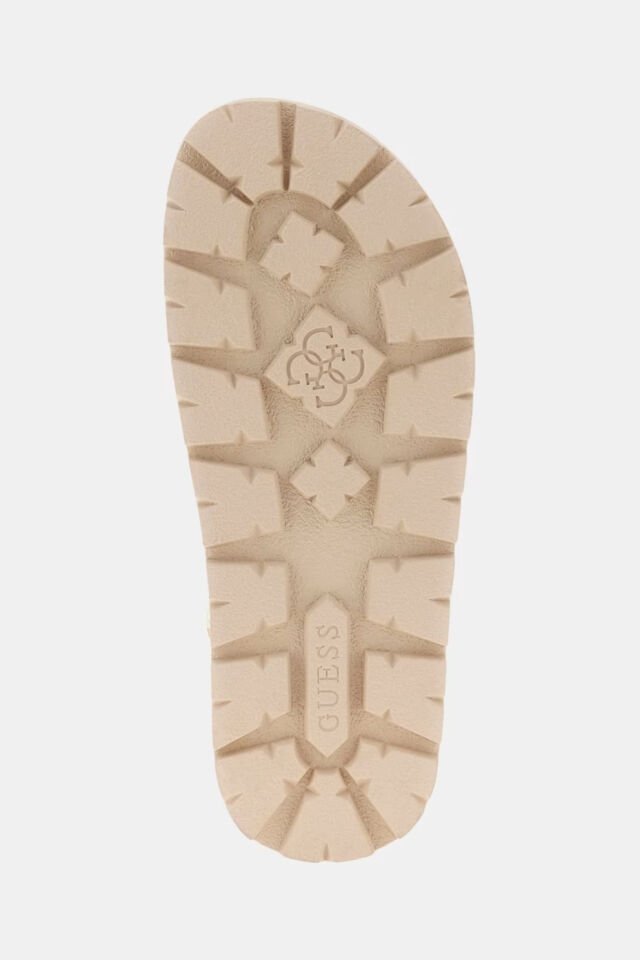 Guess  Fetta Logo Sandaletler Krem
