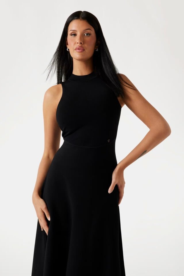 Guess Midi Kazak Elbise Siyah