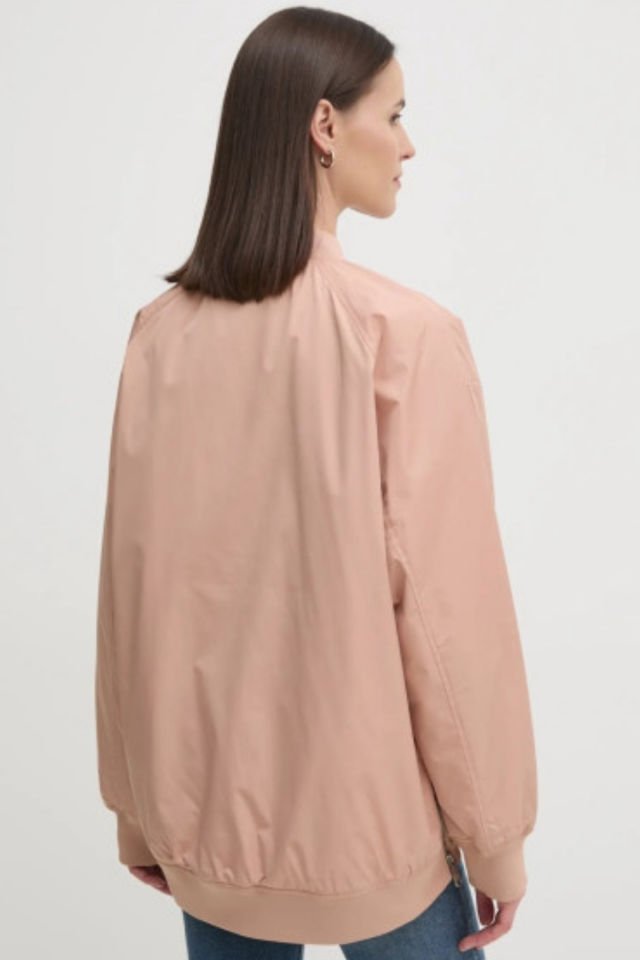 Calvin Klein Uzun Dolgulu Bomber Ceket Pembe