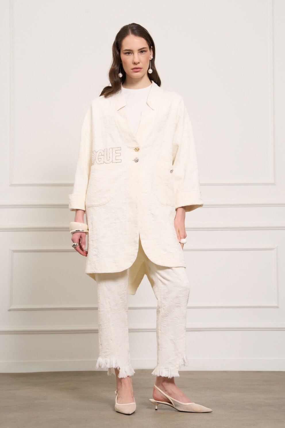 Mascara Cepli Bej Denim Ceket