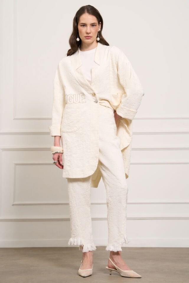 Mascara Cepli Bej Denim Ceket