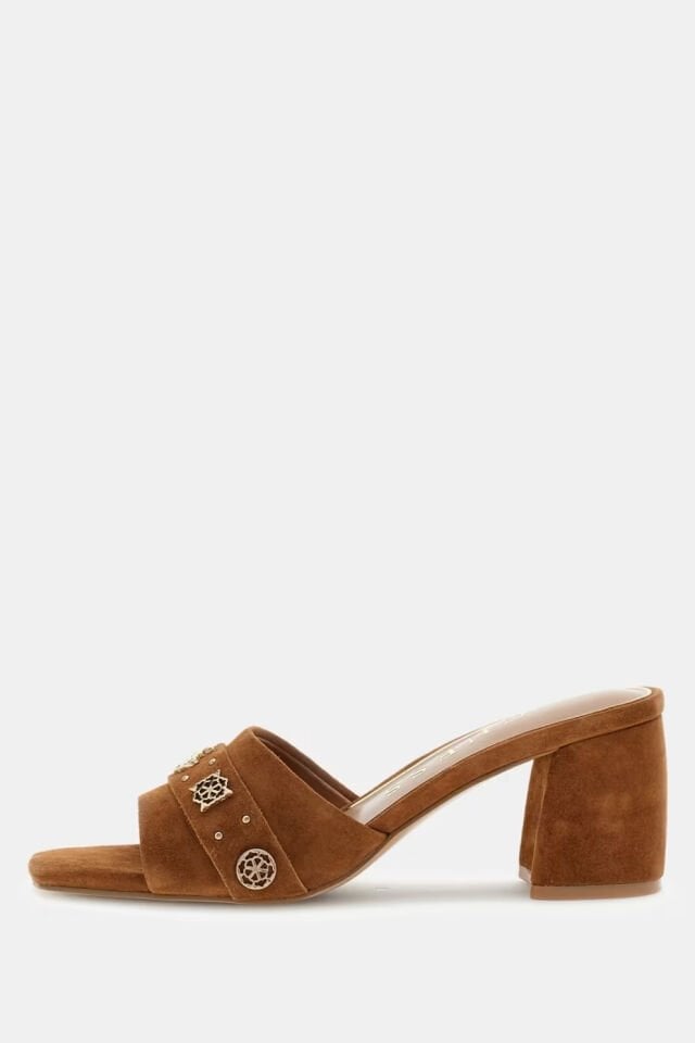 Guess Gaurı2 Camel Süet Terlik Kahverengi