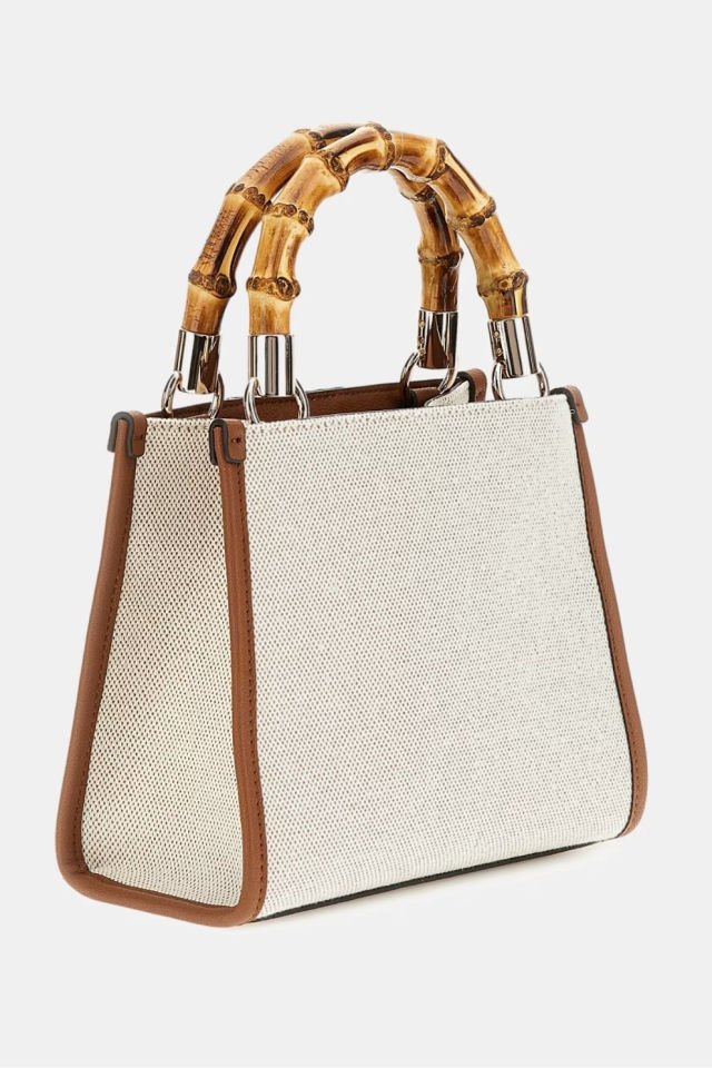 Guess Kerima 4G Logolu Mini El Çantası Kahverengi