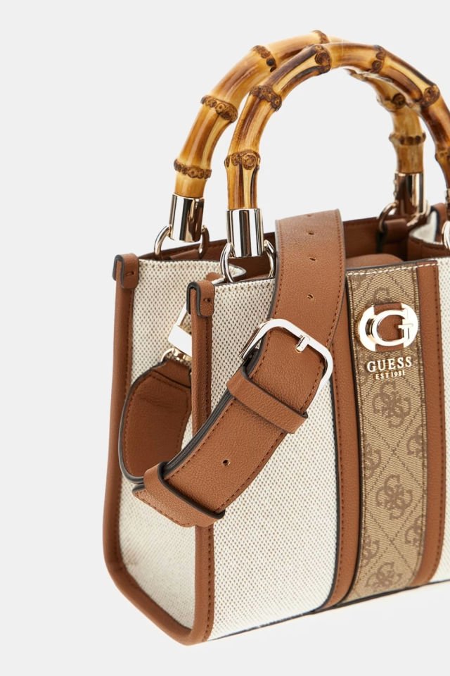 Guess Kerima 4G Logolu Mini El Çantası Kahverengi