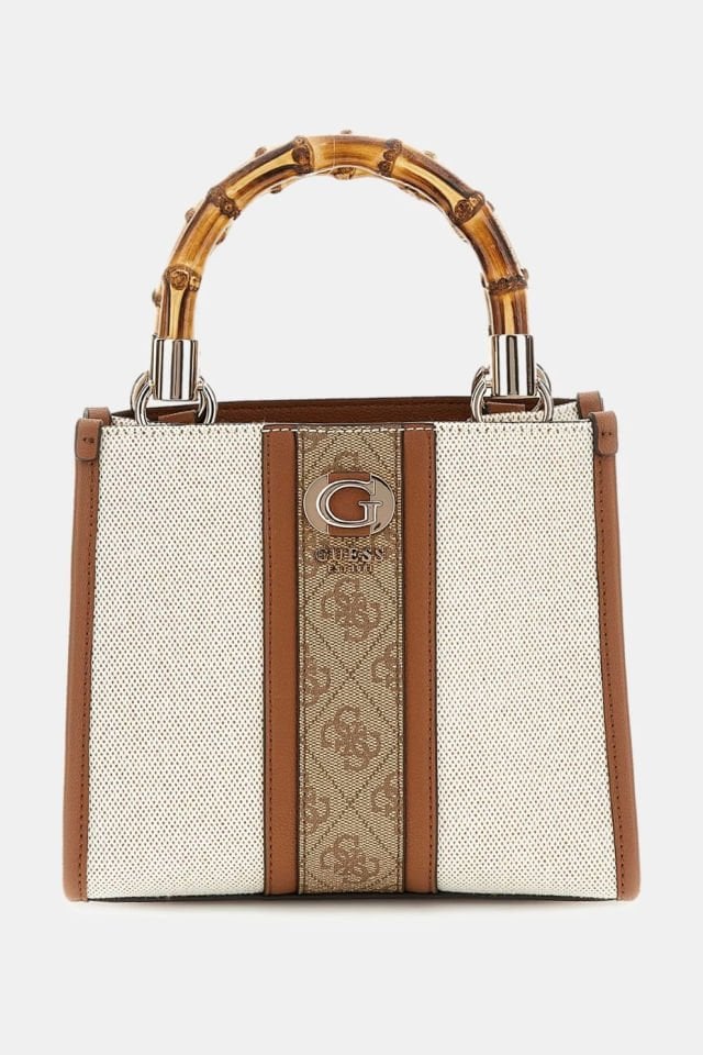 Guess Kerima 4G Logolu Mini El Çantası Kahverengi