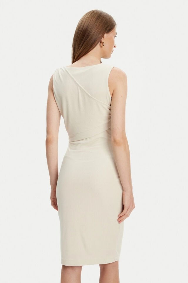 Guess Örme Midi Elbise Beyaz