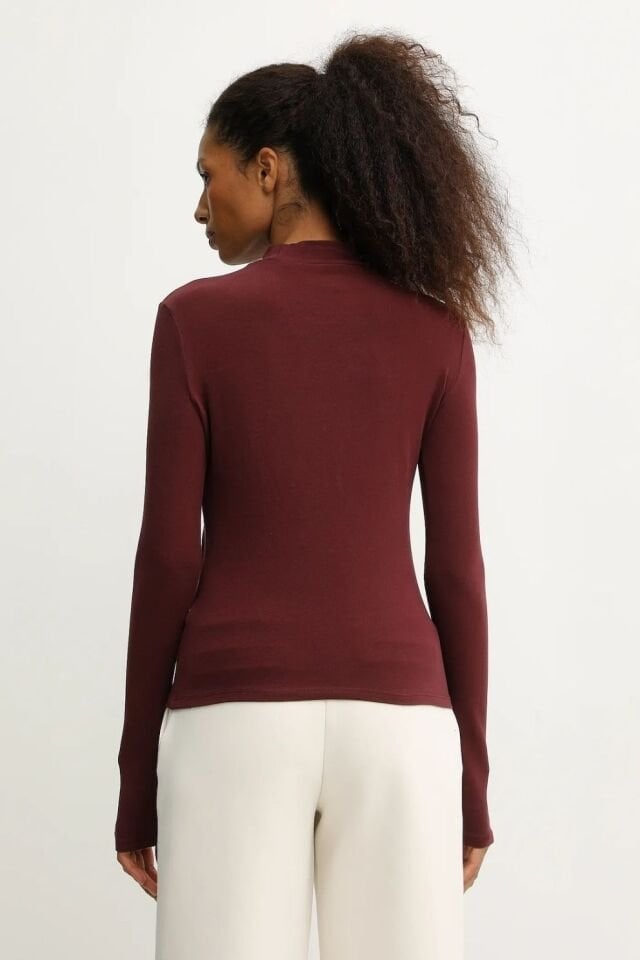 Guess Bordo Slim Fit Bluz