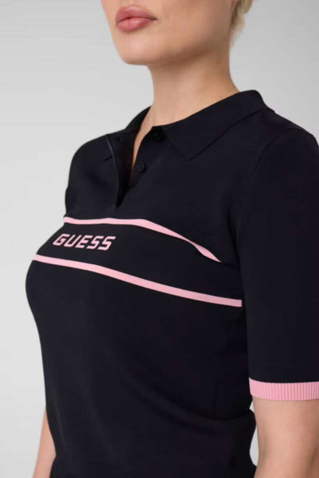 Guess  Logo Polo Kazak Siyah