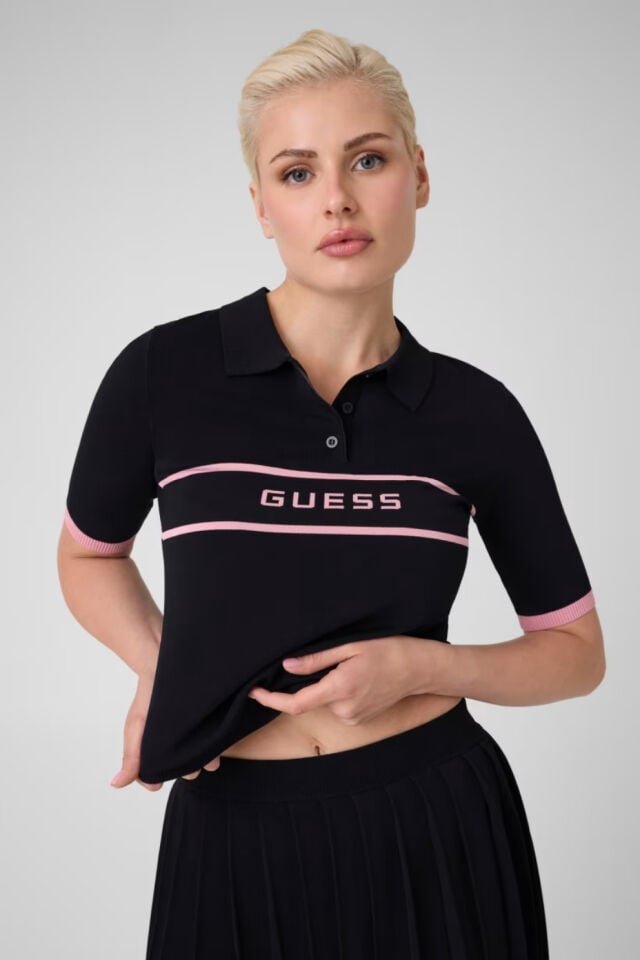 Guess  Logo Polo Kazak Siyah