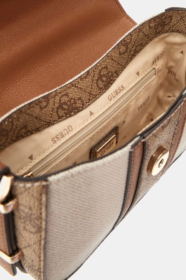 Guess Kerima 4G Logolu Mini El Çantası Kahverengi