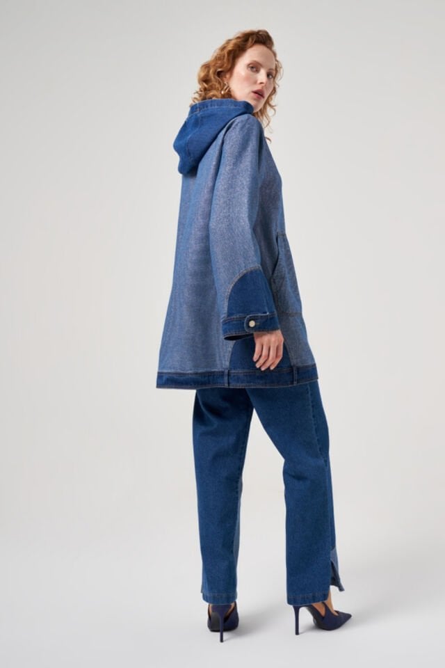 Mascara Parlak Detay Denim Ceket