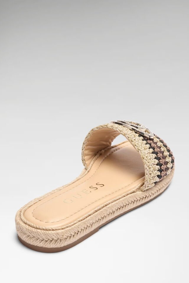 Guess Kaylis Logo Sandaletler Siyah