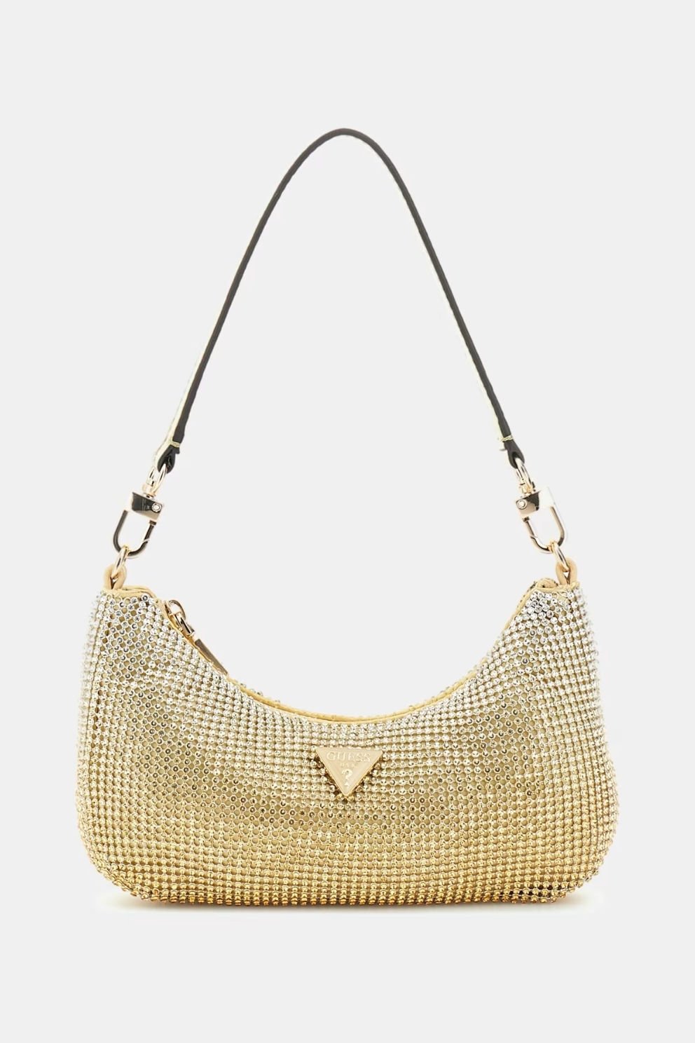 Guess Zalina Taşlı Mini Omuz Çantası Gold