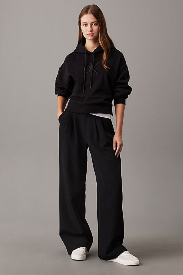 Calvin Klein Kapüşonlu Sweatshirt Siyah