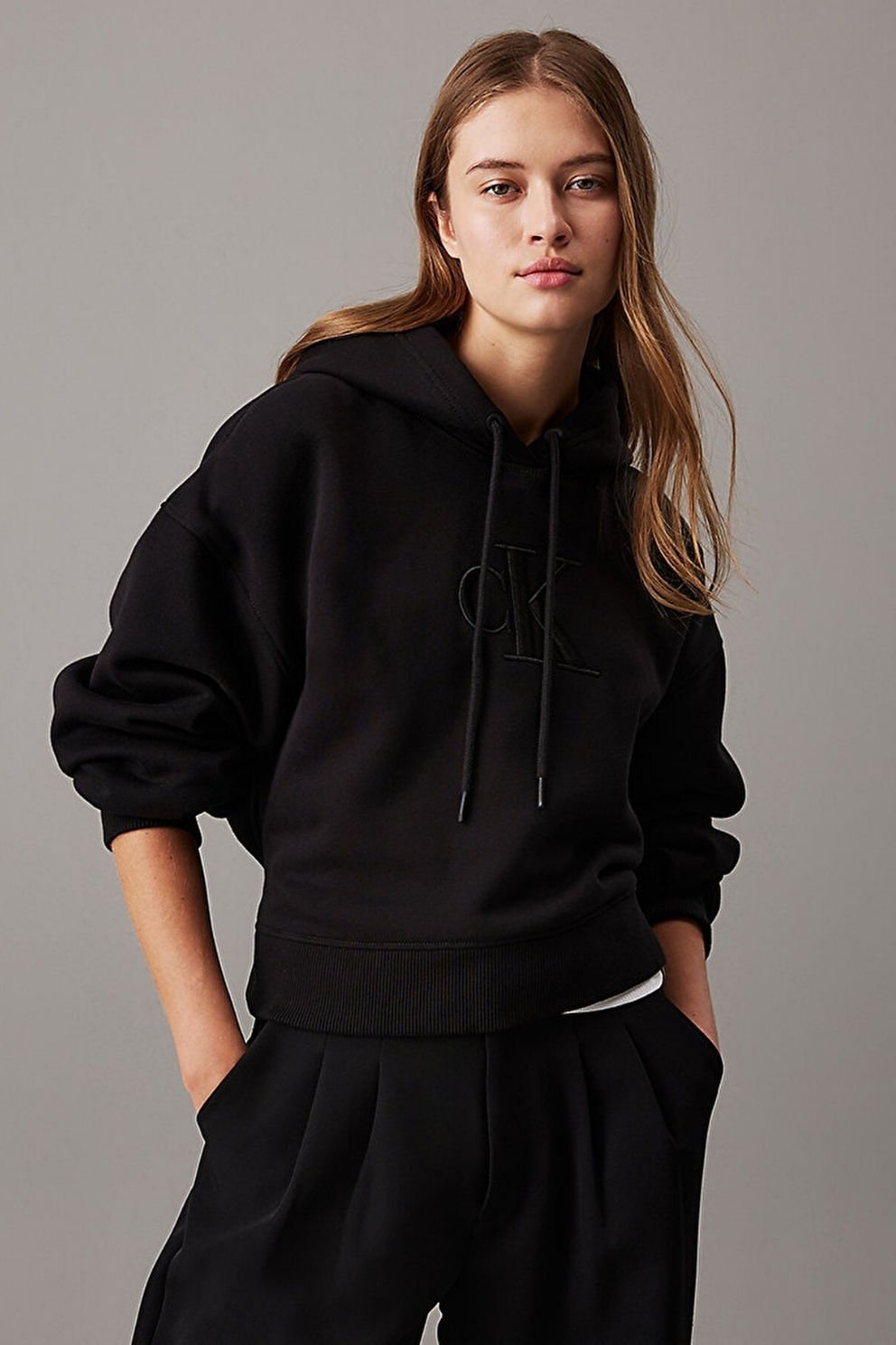 Calvin Klein Kapüşonlu Sweatshirt Siyah