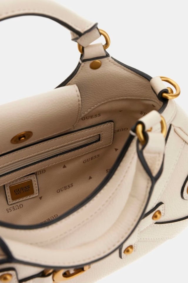 Guess Mintha Zımba Detaylı El Çantası Beyaz