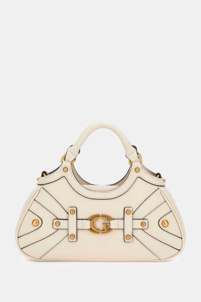 Guess Mintha Zımba Detaylı El Çantası Beyaz
