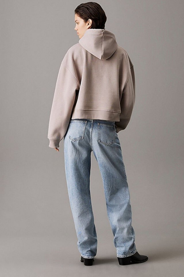 Calvin Klein Kapüşonlu Sweatshirt Bej