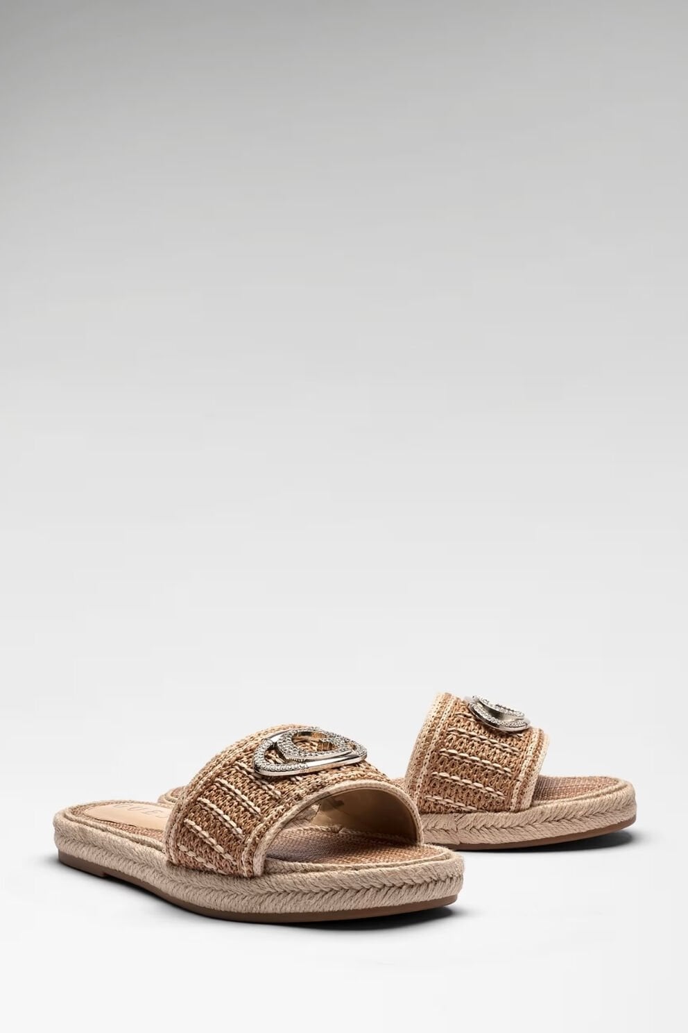 Guess Kaylis Logo Sandaletler Bej