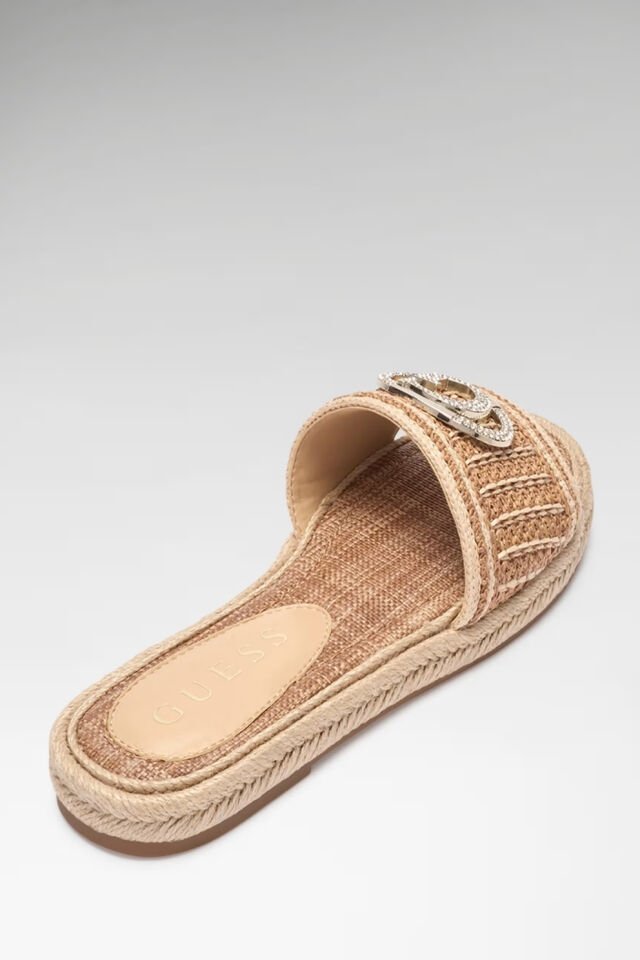 Guess Kaylis Logo Sandaletler Bej