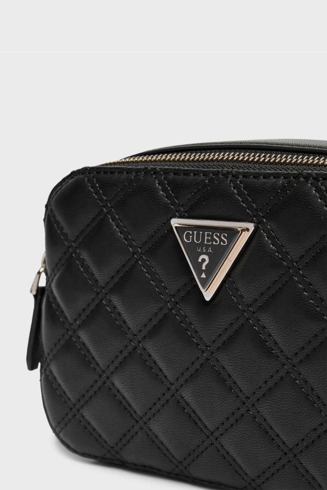 Guess Giully Kapitoneli Çapraz Çanta Siyah