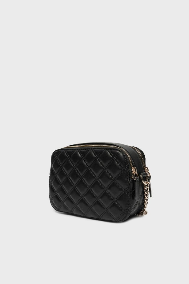 Guess Giully Kapitoneli Çapraz Çanta Siyah