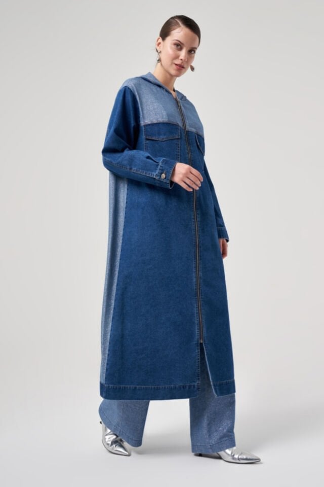 Mascara Parlak Lacivert Renk Pantolon