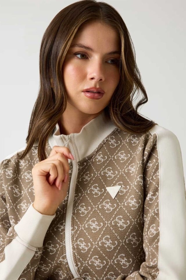 Guess Fermuarlı Sweatshirt Normal Kesim