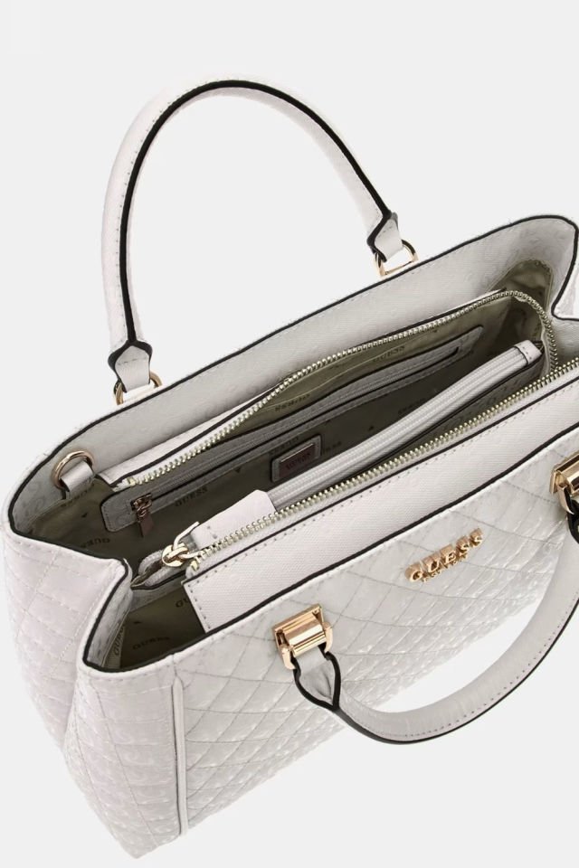 Guess Yarmilla Tamamı Logolu El Çantası Beyaz